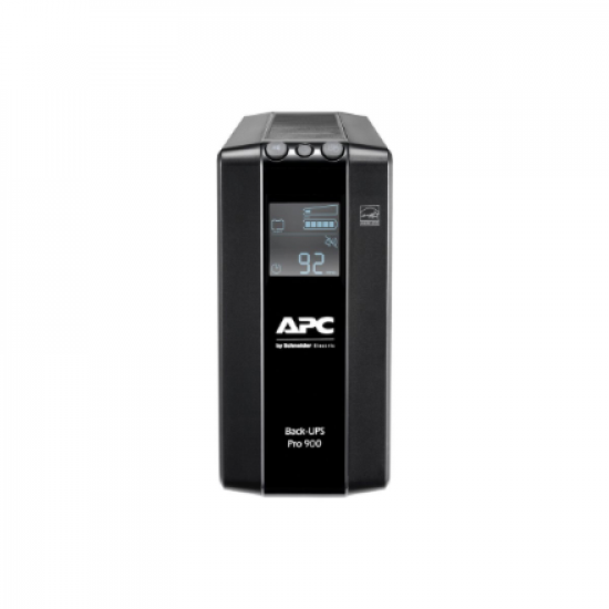 Schneider Electric APC Back-UPS Pro, Tower, 6x IEC C13 outlets, AVR, LCD, user-replaceable battery | BR900MI | 900 VA | 540 W | 230 V