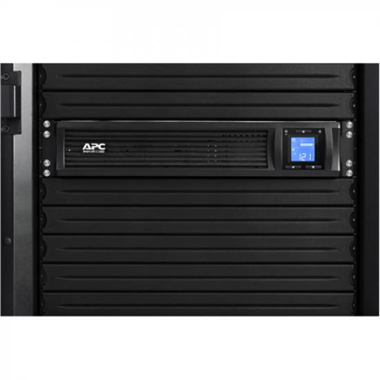 Schneider Electric APC Smart-UPS C, Rackmount 2U, 4x IEC C13 outlets, SmartConnect port, USB and serial communication, AVR, graphic LCD | SMC1000I-2UC | 1000 VA | 600 W | 230 V