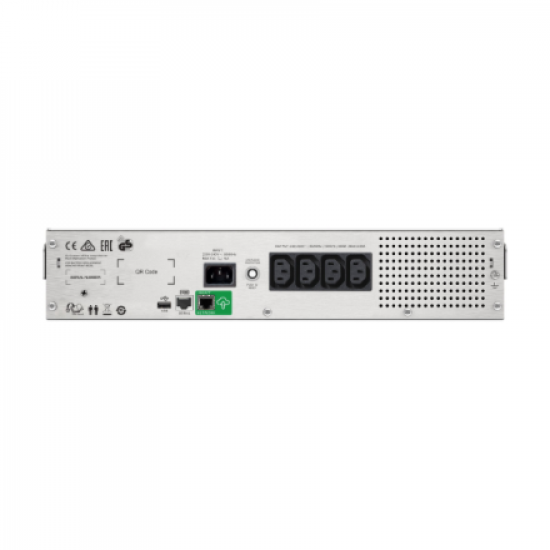 Schneider Electric APC Smart-UPS C, Rackmount 2U, 4x IEC C13 outlets, SmartConnect port, USB and serial communication, AVR, graphic LCD | SMC1000I-2UC | 1000 VA | 600 W | 230 V