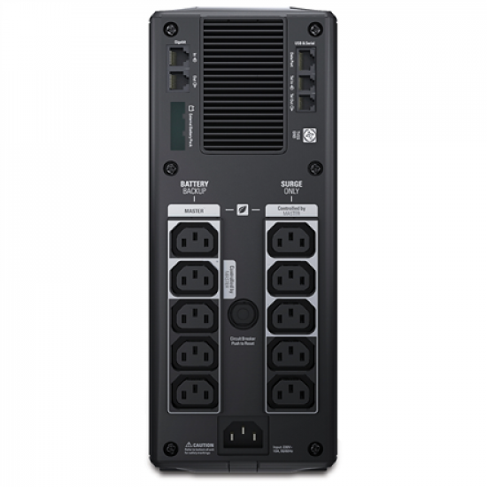 Schneider Electric APC Back-UPS Pro, Tower, 10x IEC C13 outlets, AVR, LCD, user-replaceable battery | BR1500GI | 1500 VA | 865 W | 230 V