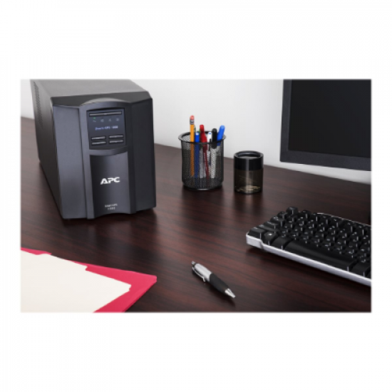 Schneider Electric APC Smart-UPS, Tower, 8x IEC C13 outlets, SmartConnect Port+SmartSlot, AVR, LCD | SMT1000IC | 1000 VA | 700 W | 230 V