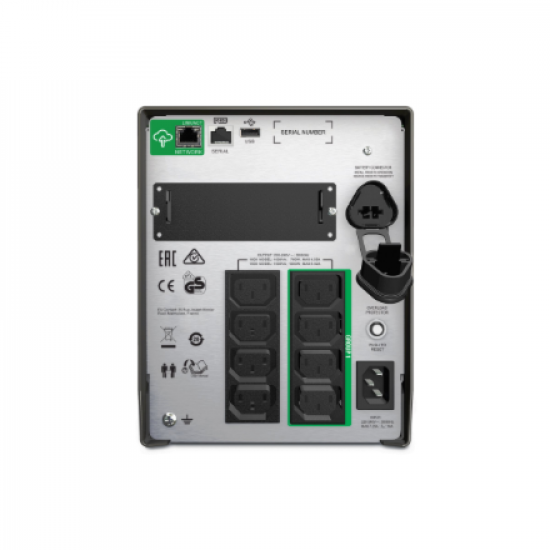 Schneider Electric APC Smart-UPS, Tower, 8x IEC C13 outlets, SmartConnect Port+SmartSlot, AVR, LCD | SMT1000IC | 1000 VA | 700 W | 230 V