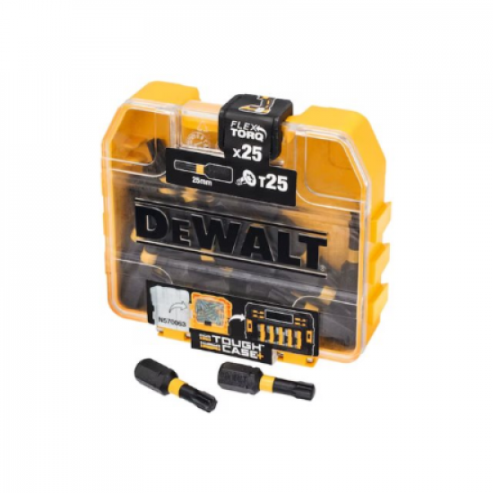 DEWALT DT70558T-QZ Extreme FLEXTORQ 25pc Set T25 25mm in Small Bulk Storage Case