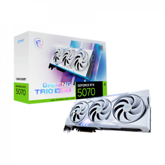 MSI GeForce RTX 5070 12G GAMING TRIO OC WHITE | NVIDIA | 12 GB | GeForce RTX 5070 | GDDR7 | HDMI ports quantity 1 | PCI Express Gen 5