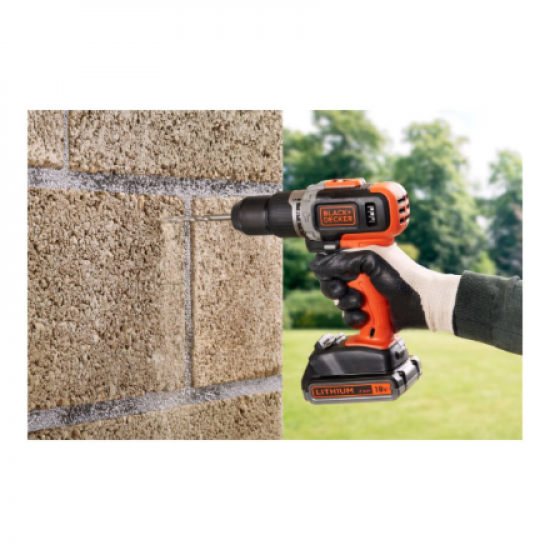 BLACK & DECKER | Cordless Drill/Driver with  2.0 Ah/4.0 Ah Battery | BCD003MEM2K-QW | 18 V | 2.0/4.0 Ah | Lithium