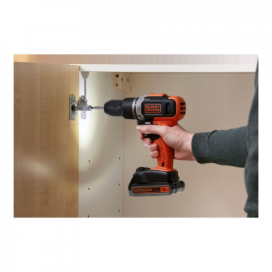 BLACK & DECKER | Cordless Drill/Driver with  2.0 Ah/4.0 Ah Battery | BCD003MEM2K-QW | 18 V | 2.0/4.0 Ah | Lithium