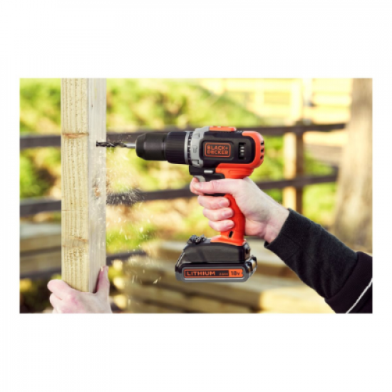 BLACK & DECKER | Cordless Drill/Driver with  2.0 Ah/4.0 Ah Battery | BCD003MEM2K-QW | 18 V | 2.0/4.0 Ah | Lithium