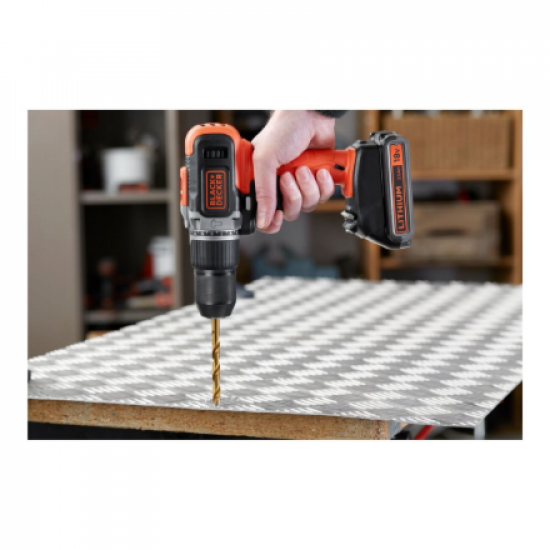 BLACK & DECKER | Cordless Drill/Driver with  2.0 Ah/4.0 Ah Battery | BCD003MEM2K-QW | 18 V | 2.0/4.0 Ah | Lithium