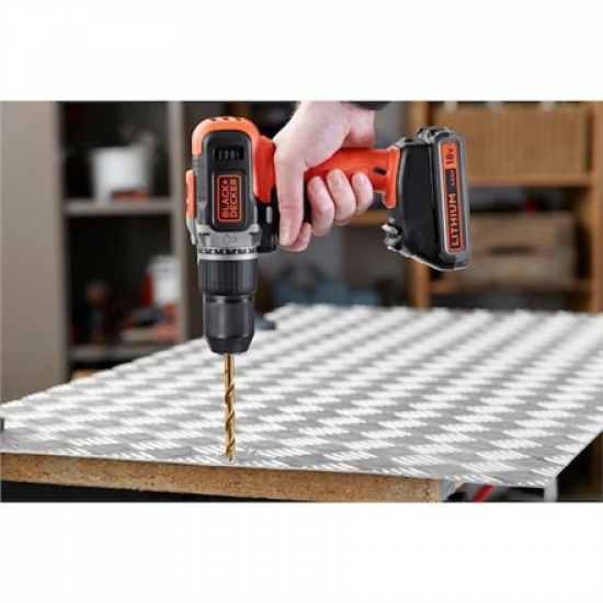 BLACK & DECKER | Cordless Drill/Driver with  2.0 Ah/4.0 Ah Battery | BCD003MEM2K-QW | 18 V | 2.0/4.0 Ah | Lithium