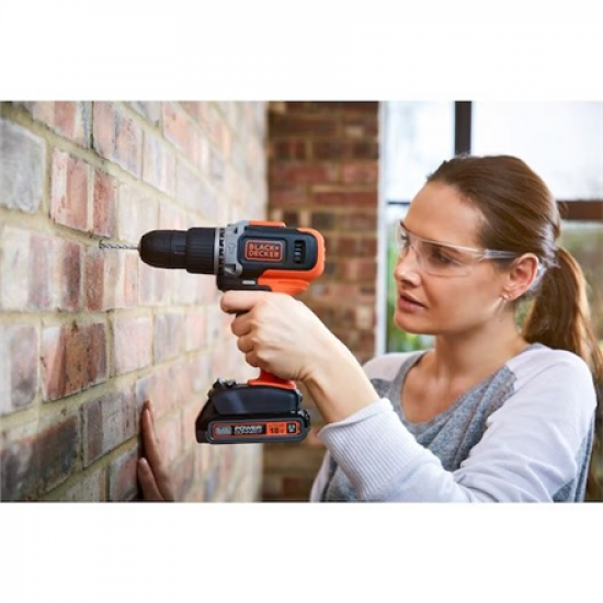 BLACK & DECKER | Cordless Drill/Driver with  2.0 Ah/4.0 Ah Battery | BCD003MEM2K-QW | 18 V | 2.0/4.0 Ah | Lithium