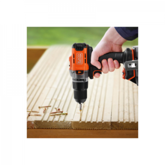 BLACK & DECKER 18V Drill Driver with 2x2.0 Ah Batteries | BCD383D2XK-QW