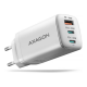 AXAGON GaN wallcharger 3x port (USB-A + 2x USB-C), PD3.0/PPS/QC4+/SFC2.0/AFC/SCP/FCP/Apple, 65W | ACU-DPQ65W