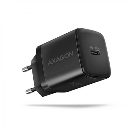 AXAGON Wallcharger 1x port USB-C, PD3.0/PPS/QC4+/AFC/FCP/Apple, 20W | ACU-PD20