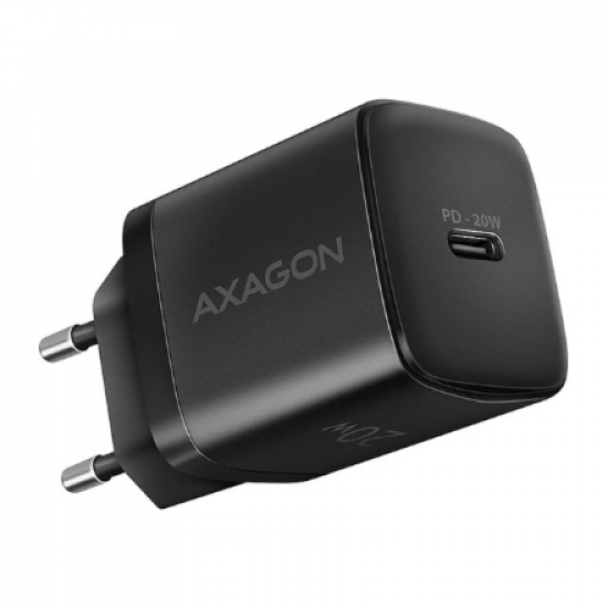 AXAGON Wallcharger 1x port USB-C, PD3.0/PPS/QC4+/AFC/FCP/Apple, 20W | ACU-PD20