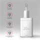AXAGON Wallcharger 1x port USB-C, PD3.0 / PPS /QC4+/AFC/FCP/Apple, 20W | ACU-PD20W