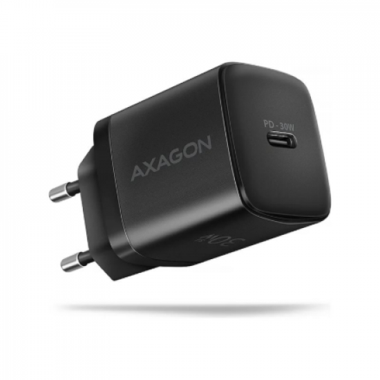 AXAGON Sil wallcharger 1x port USB-C, PD3.0/PPS/QC4+/SFC/AFC/Apple, 30W | ACU-PD30