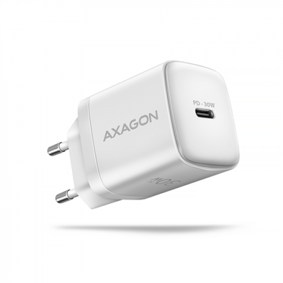 AXAGON Sil wallcharger 1x port USB-C, PD3.0 /PPS/QC4+/SFC/AFC/Apple, 30w | ACU-PD30W