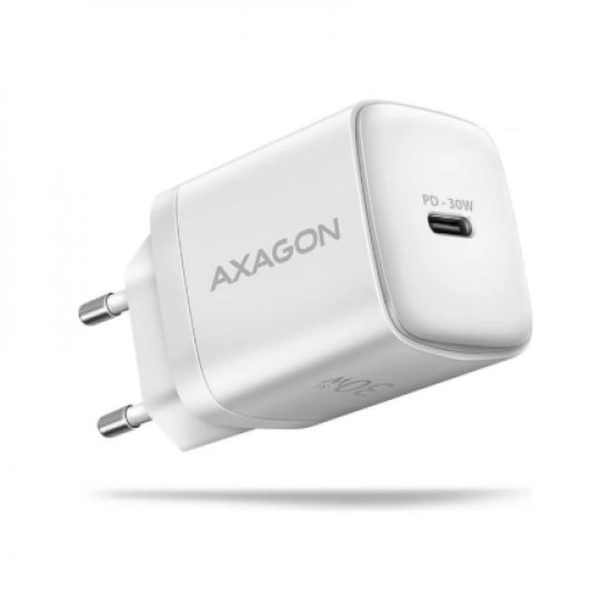 AXAGON Sil wallcharger 1x port USB-C, PD3.0 /PPS/QC4+/SFC/AFC/Apple, 30w | ACU-PD30W