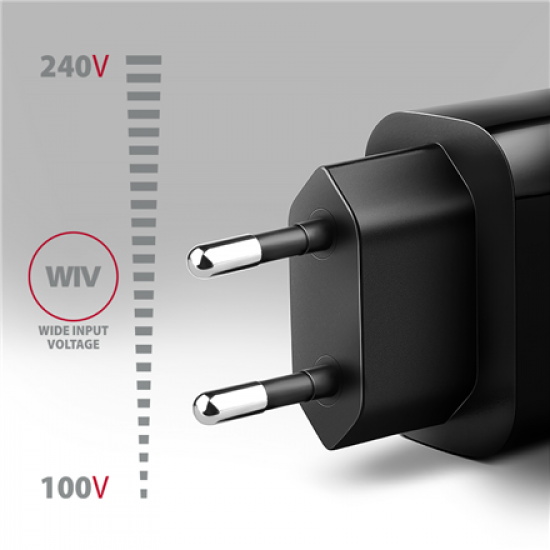 AXAGON Wallcharger 1x port USB-A, QC3.0/AFC/FCP/Apple, 18W | ACU-QC18