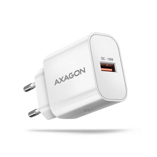 AXAGON Wallcharger 1x port USB-A, QC3.0/AFC/FCP/Apple, 18W | ACU-QC18W