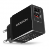 AXAGON Dual wallcharger 240V/2x USB port QC3.0/AFC/FCP and 5V-1.2A, 24W | ACU-QS24