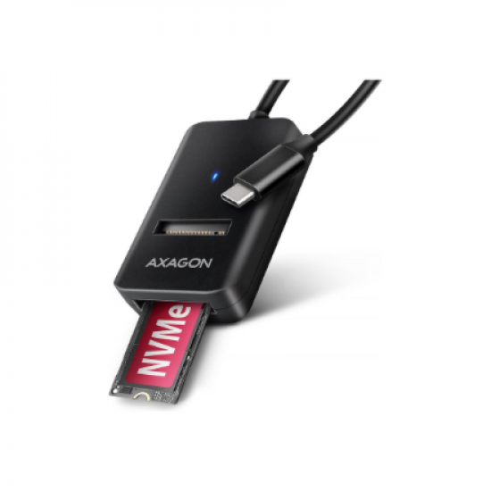 AXAGON USB-C 10Gbps adapter for fast connection of M.2 NVMe and SATA SSD, USB-C cable 10 cm | ADM2-CM