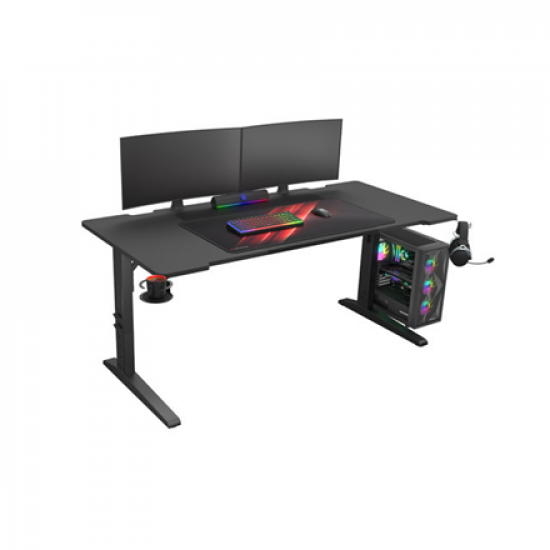 Genesis | Modular Gaming Desk | Holm 160 RGB | Anthracite Black
