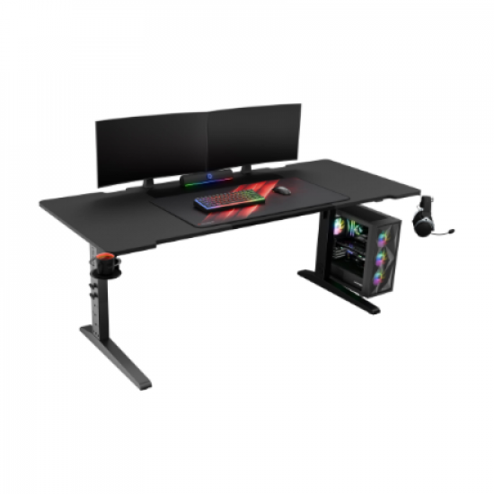 Genesis | Modular Gaming Desk | Holm 180 RGB | Anthracite Black