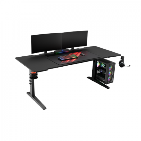 Genesis | Modular Gaming Desk | Holm 180 RGB | Anthracite Black