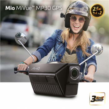 Mio | MiVue MP30 Dual 2.5K Rider Dash Cam | GPS (satellite)