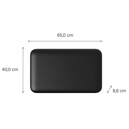 Mill Invisible Smart WiFi Panel Heater | PA700WIFI4B | Panel Heater | 700 W | Suitable for rooms up to 9-12 m² | Black | IPX4