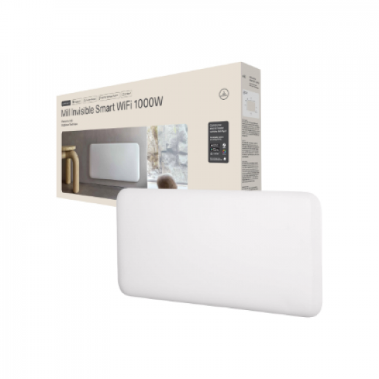 Mill Invisible Smart WiFi Heater | PA1000WIFI4 | Panel Heater | 1000 W | Suitable for rooms up to 12-16 m² | White | IPX4