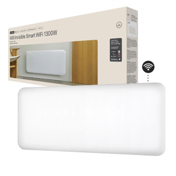 Mill Invisible Smart WiFi Heater | PA1300WIFI4 | Panel Heater | 1300 W | Suitable for rooms up to 15-19 m² | White | IPX4