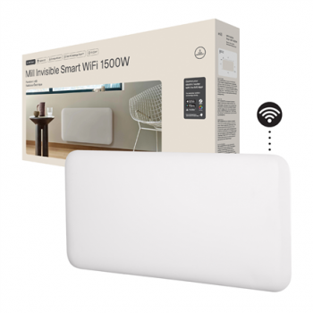 Mill Invisible Smart WiFi Heater | PA1500WIFI4 | Panel Heater | 1500 W | Suitable for rooms up to 18-22 m² | White | IPX4