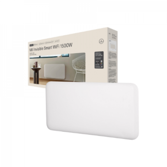Mill Invisible Smart WiFi Heater | PA1500WIFI4 | Panel Heater | 1500 W | Suitable for rooms up to 18-22 m² | White | IPX4