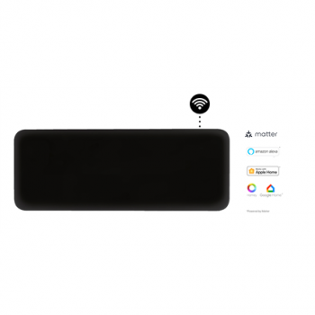 Mill Invisible Smart WiFi Heater | PA1300WIFI4B | Panel Heater | 1300 W | Suitable for rooms up to 15-19 m² | Black | IPX4