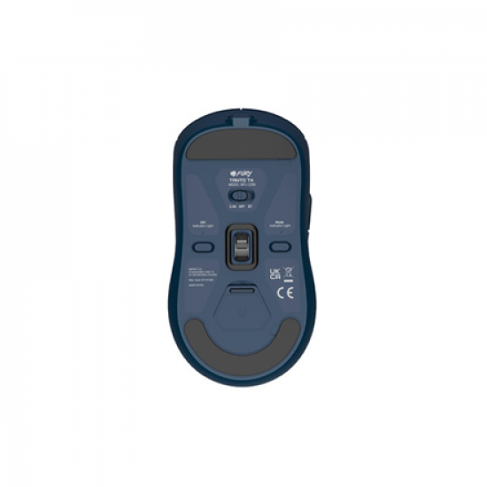 Fury | Gaming Mouse | Tanto T4 | Wired/Wireless | 2.4 GHz, Bluetooth, USB | Blue