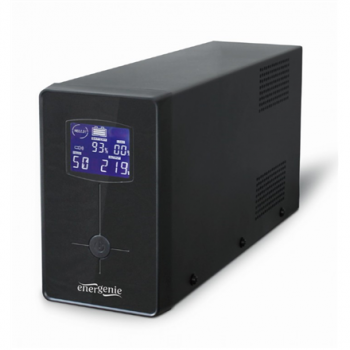 EnerGenie UPS with USB and LCD display, Black | EG-UPS-034 | 1500 VA | 900 W
