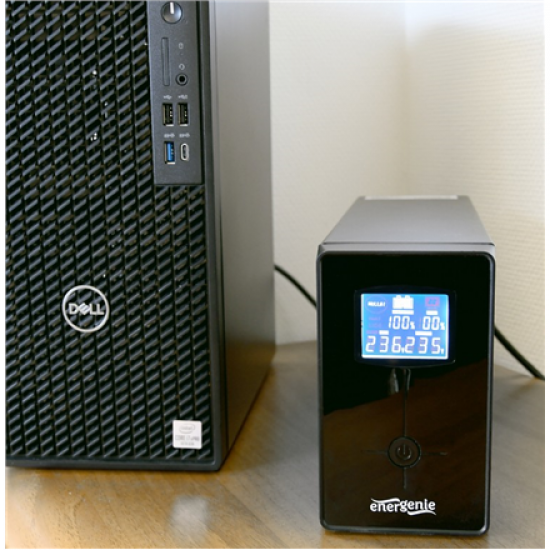 EnerGenie UPS with USB and LCD display, Black | EG-UPS-034 | 1500 VA | 900 W