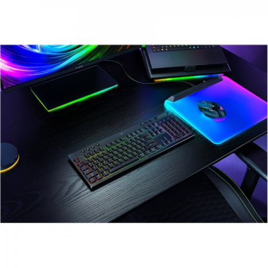 Razer BlackWidow V4 Low-profile HyperSpeed | Gaming keyboard | Wireless | US | Bluetooth, 2.4 GHz, USB Type-C | Yellow Linear