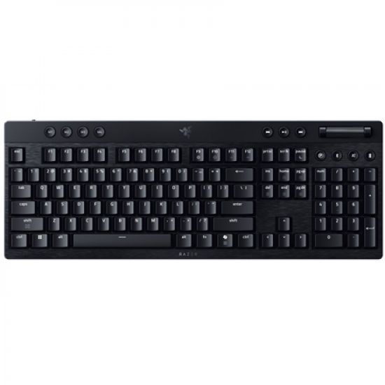 Razer | BlackWidow V4 Low-profile HyperSpeed | Gaming Keyboard | Wireless | US | 2.4GHz, Bluetooth, USB-C | Yellow Linear