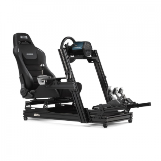 Next Level Racing | Premium PU Leather | Reclining Seat | ERS3 Elite PU Leather & Suede Edition | Black