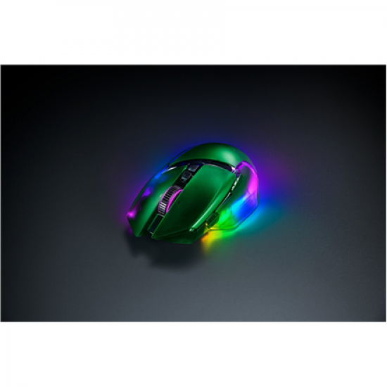 Razer | Basilisk V3 Pro 35K | Gaming Mouse | Wireless/Wired | Phantom Green Edition