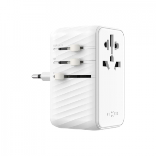 Fixed | Voyager 85W travel adapter for EU, UK and USA/AUS, with 4xUSB-C and 1xUSB output | Adapter