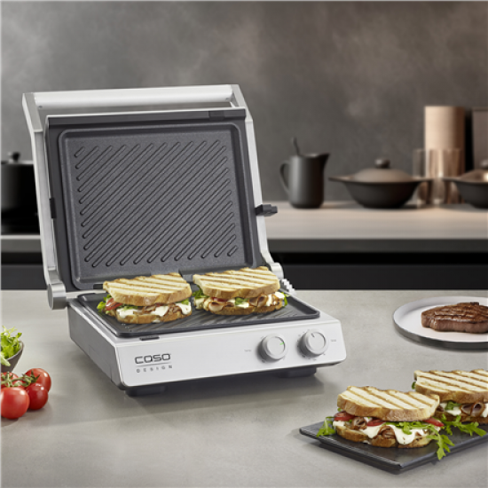 Caso Double Contact Grill | SteakChef | Contact grill | 2000 W | Stainless Steel