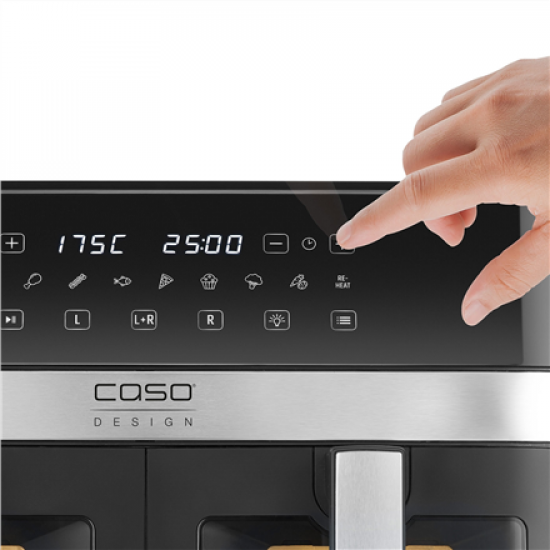 Caso Air Fryer | DuoChef | Power 2200 W | Capacity 14 L | Black