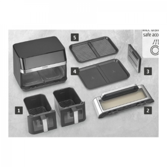 Caso Air Fryer | DuoChef | Power 2200 W | Capacity 14 L | Black