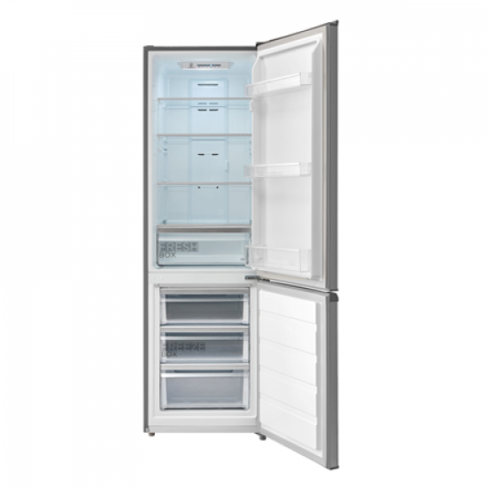 Midea Refrigerator | MDRB380FGE02A | Energy efficiency class E | Free standing | Combi | Height 180 cm | No Frost system | Fridge net capacity 199 L | Freezer net capacity 71 L | 41 dB | Grey