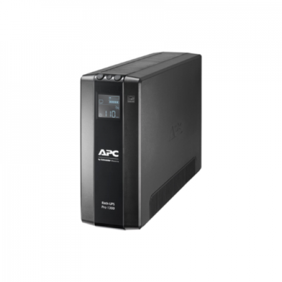 Schneider Electric APC Back-UPS Pro, tower, 230V, 8x IEC C13 outlets, AVR, LCD, user-replaceable battery | BR1300MI | 1300 VA | 780 W | 230 V