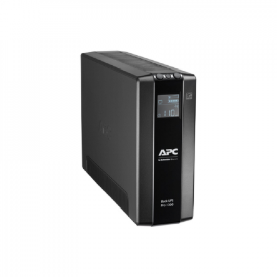 Schneider Electric APC Back-UPS Pro, tower, 230V, 8x IEC C13 outlets, AVR, LCD, user-replaceable battery | BR1300MI | 1300 VA | 780 W | 230 V